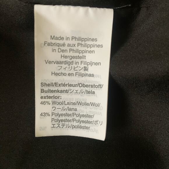 J. Crew Factory Black Wool Bow Coat Size 4 - Picture 11 of 12